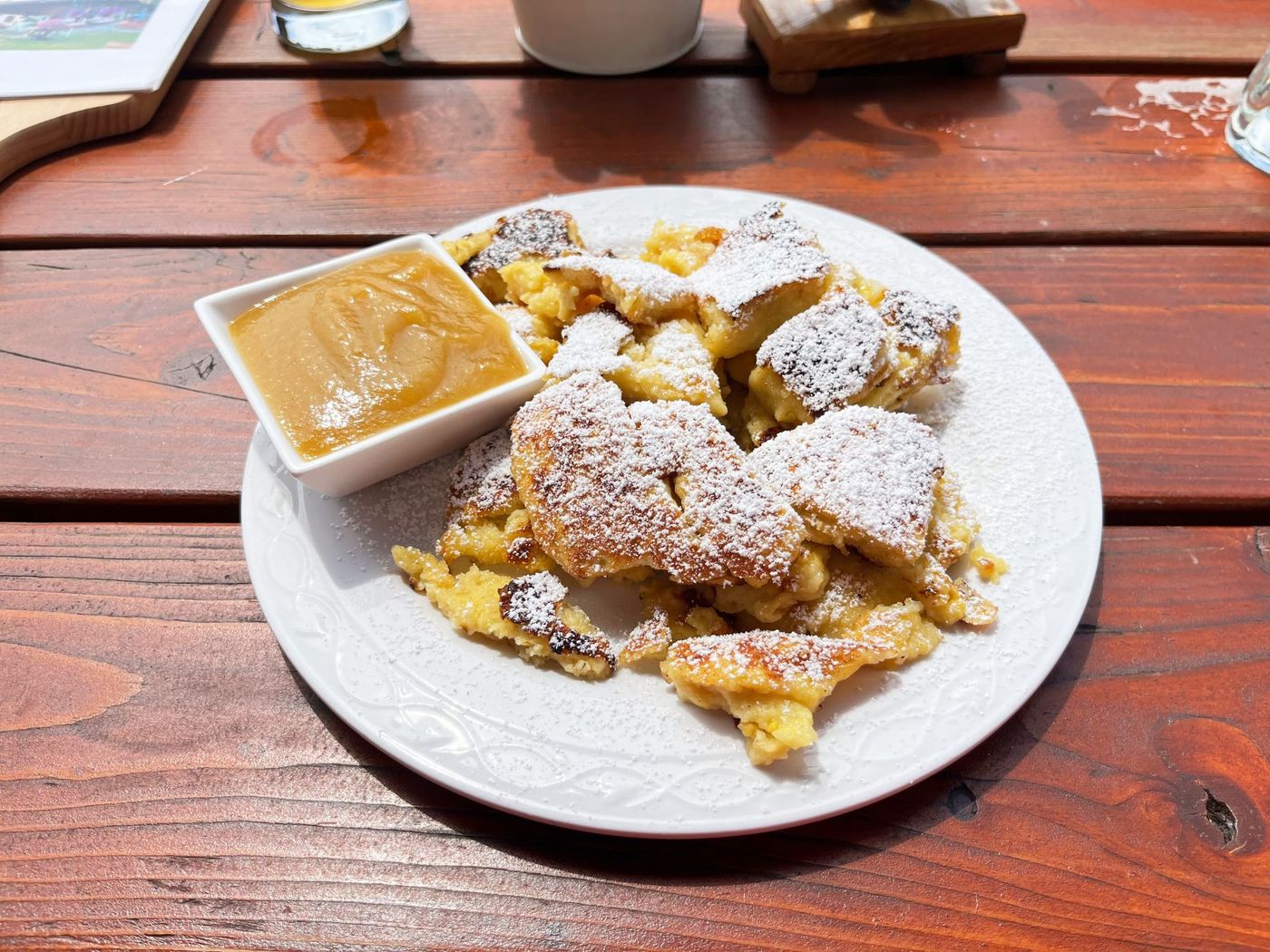 A plate of fluffy, shredded pancakes - supplied by Eurohike