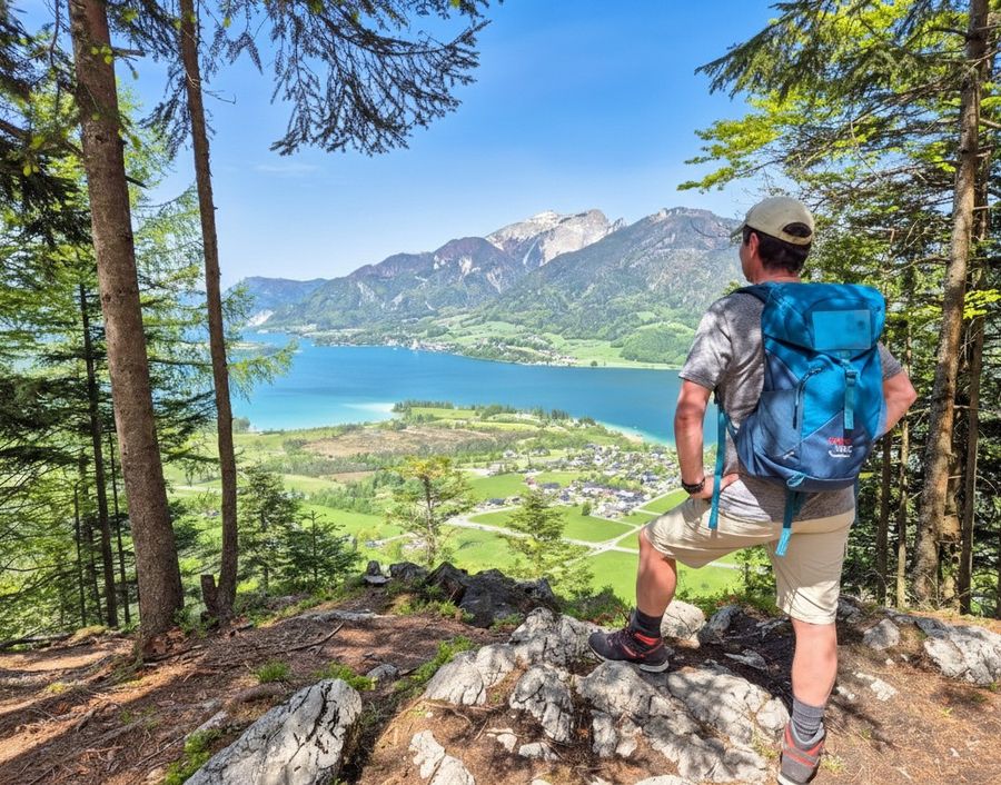 High-angle vista of the Wolfgangse - supplied by Eurohike