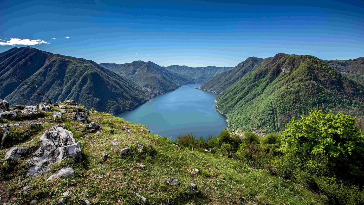 Lake Como seen from the town of Pigra