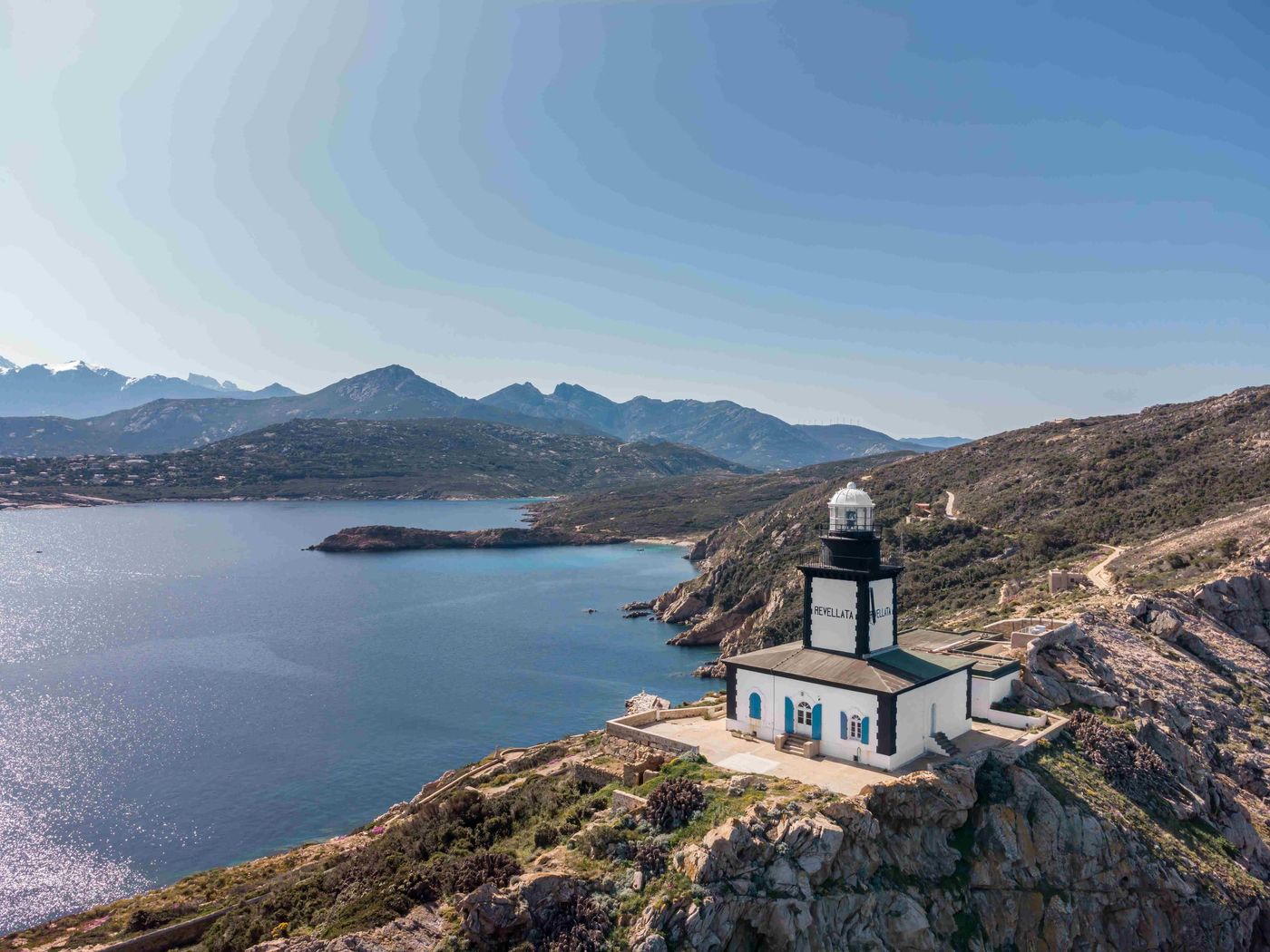 Revellata Lighthouse aireal view  Corsica