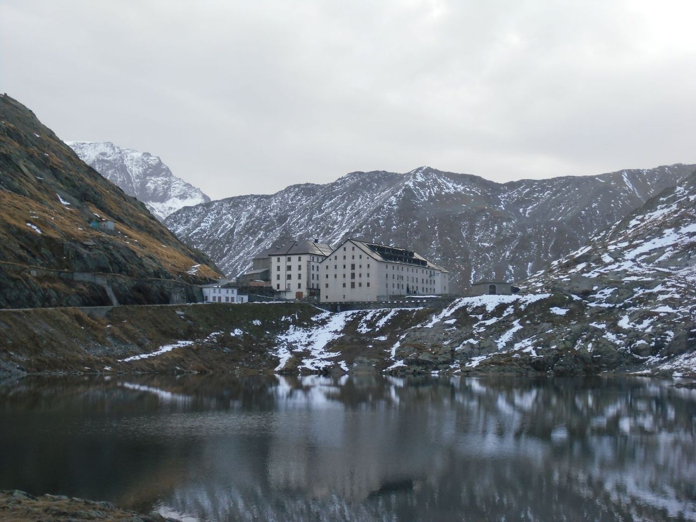 Saint bernard pass view from afar