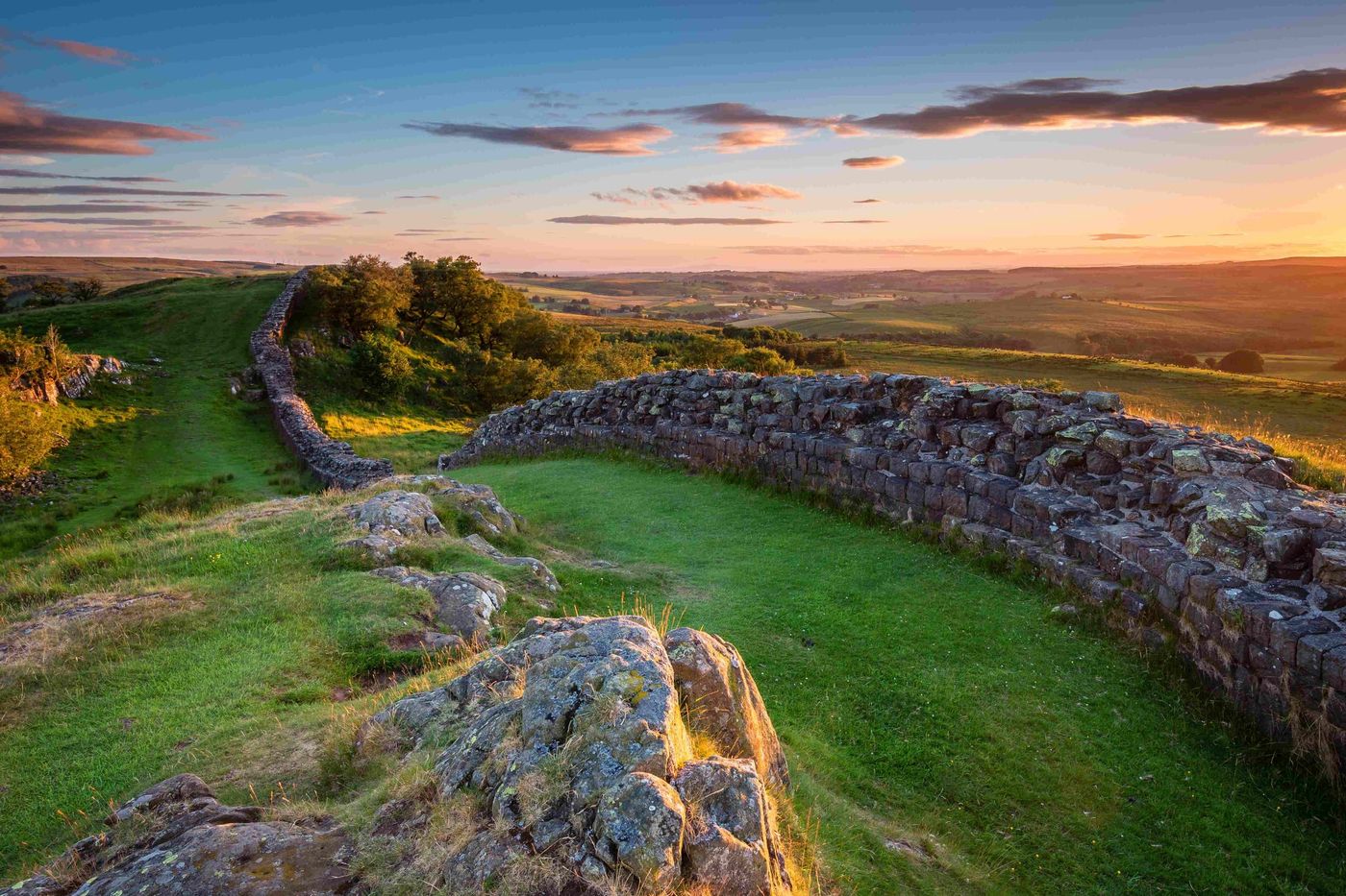 Sunset Hadrians Wall