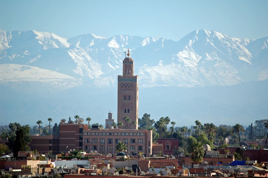 Vibrant town of Marrakech Morocco