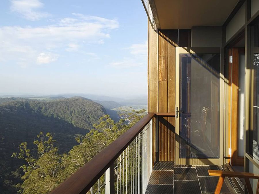 binna burra lodge Sky Lodge Studio Balcony with seating and view