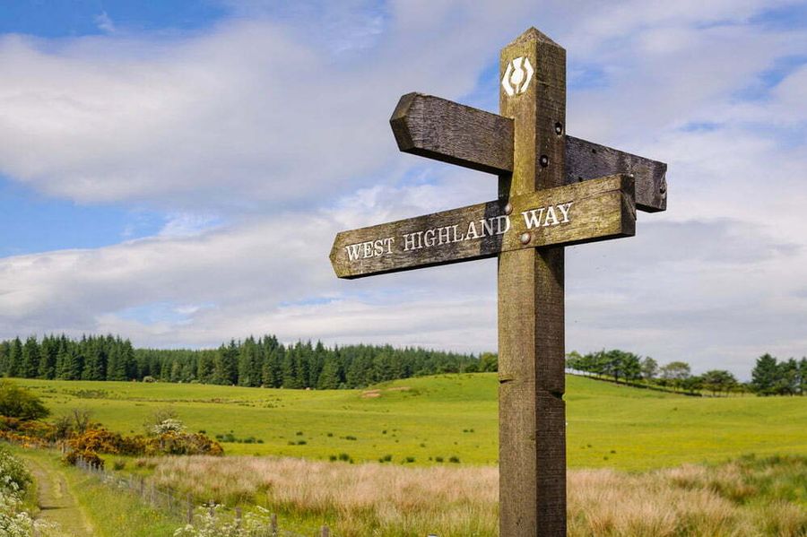 sign post for the West Highland Way