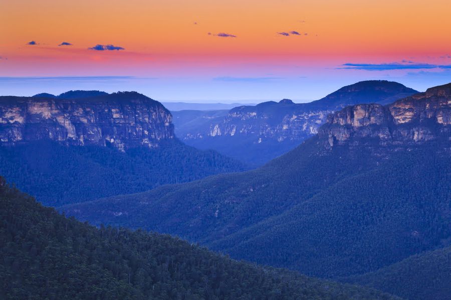 Blue Mountains Grand Canyon at Sunset